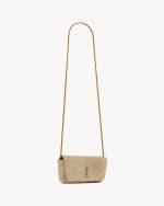 YSL Gaby Chain Phone Holder in Quilted Suede - Image 2
